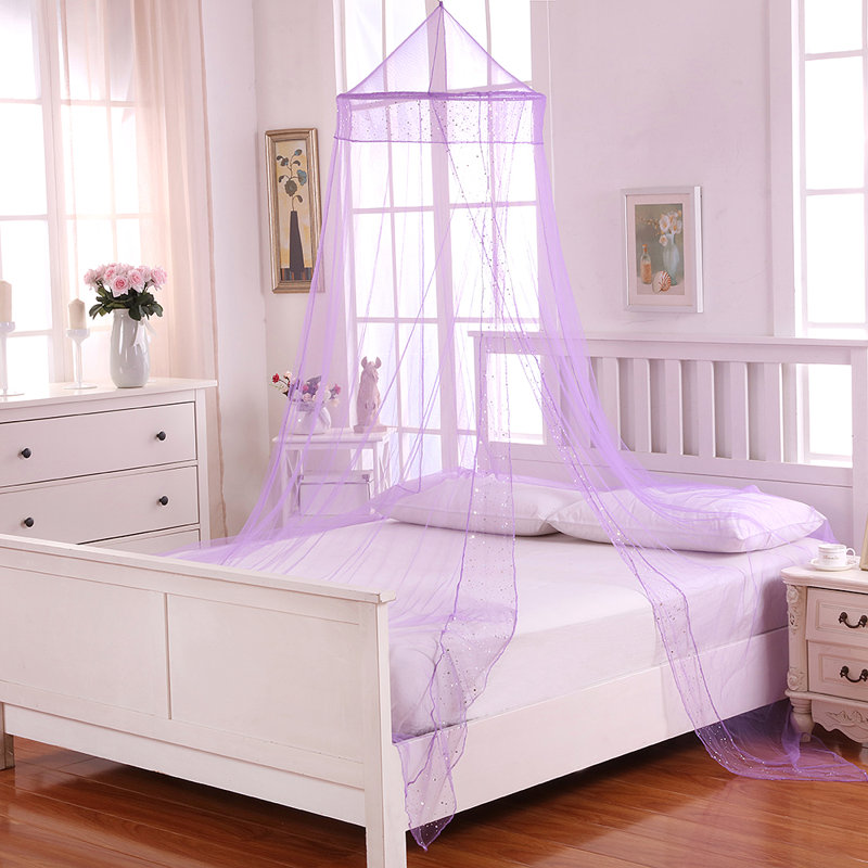  Lit à baldaquin pliable pour enfants, Mauve