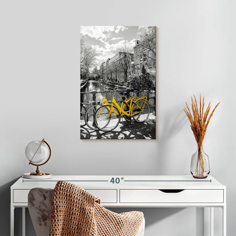 Mehar Yellow Bikes Pop, H 24 po x l 16 po
