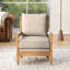 Fauteuil d'appoint en bois d'hévéa-131263165