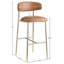 Tabouret de bar rembourré en cuir Lupita-840074834-840074843