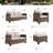 Salem 9 - Person Outdoor Wicker Patio Conversation Furniture Set with Fire Pit Table-87292170-87074393