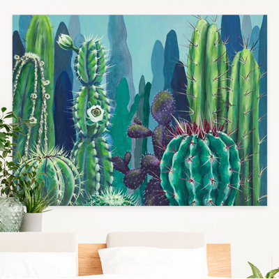 " Cactus Jungle " by Karin Grow Painting Print