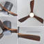Ventilateur de plafond en bois massif de 42 po à 3 pales avec lumières et ventilateurs de plafond encastrés à distance