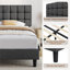 Size Modern Upholstered Bed Frame with Adjustable Square Tufted Headboard-99170190-124527903