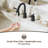 8 Inch Matte Black Bathroom Faucet，3 Holes 2 Handles Widespread Stainless Steel Bathroom Sink Faucet With Metal Pop-Up Drain And Water Supply Lines-118808242