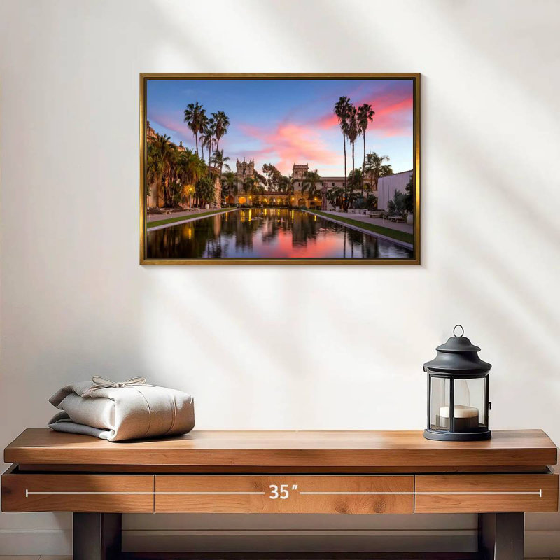 Casa De Balboa, 19 po x 13 po, Cadre flottant doré