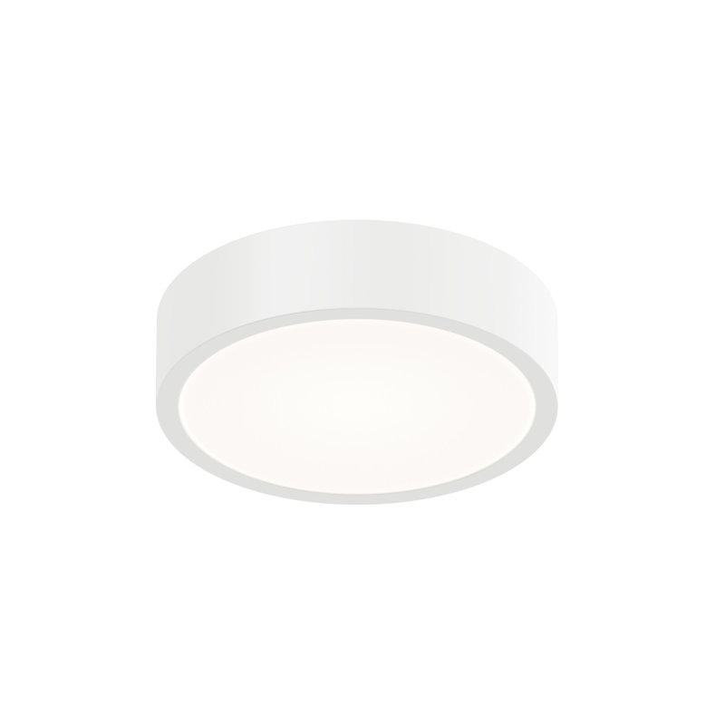 Rizo 1-Light Integrated LED Matte White Ceiling Fan Light Kit with Shatterproof Shade, Matte White