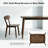 Solid Wood Dining Table, 47'' Rectangular Dining Table, Mid Century Modern Kitchen Table With Rounded Corners, Easy To Assemble, Small Dining Table For Dining Room, Kitchen, Living Room (Walnut)