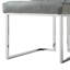 Chaise de salle à manger sans accoudoirs capitonnée en cuir de polyuréthane Vanderbilt avec structure en acier inoxydable-36283555-36293752