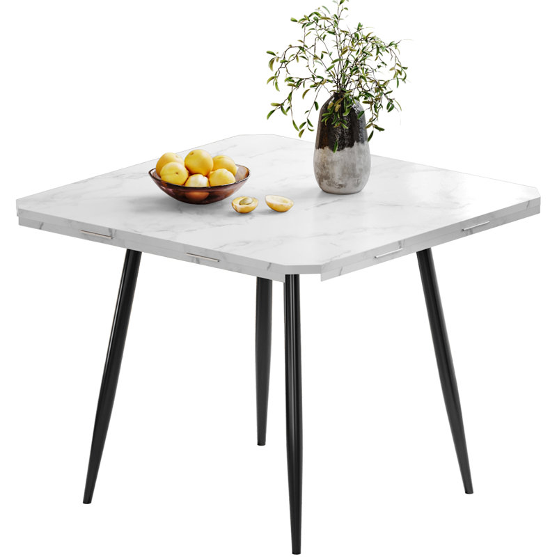 6 - Person Dining Set, Black, White