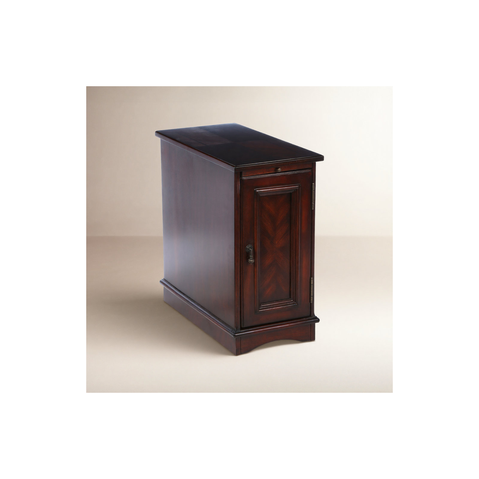 Midland Solid and Manufactured Wood Cabinet End Table , Plantation Cherry