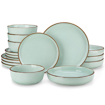 Loire 16 Piece Stoneware Dinnerware Set, Service For 4