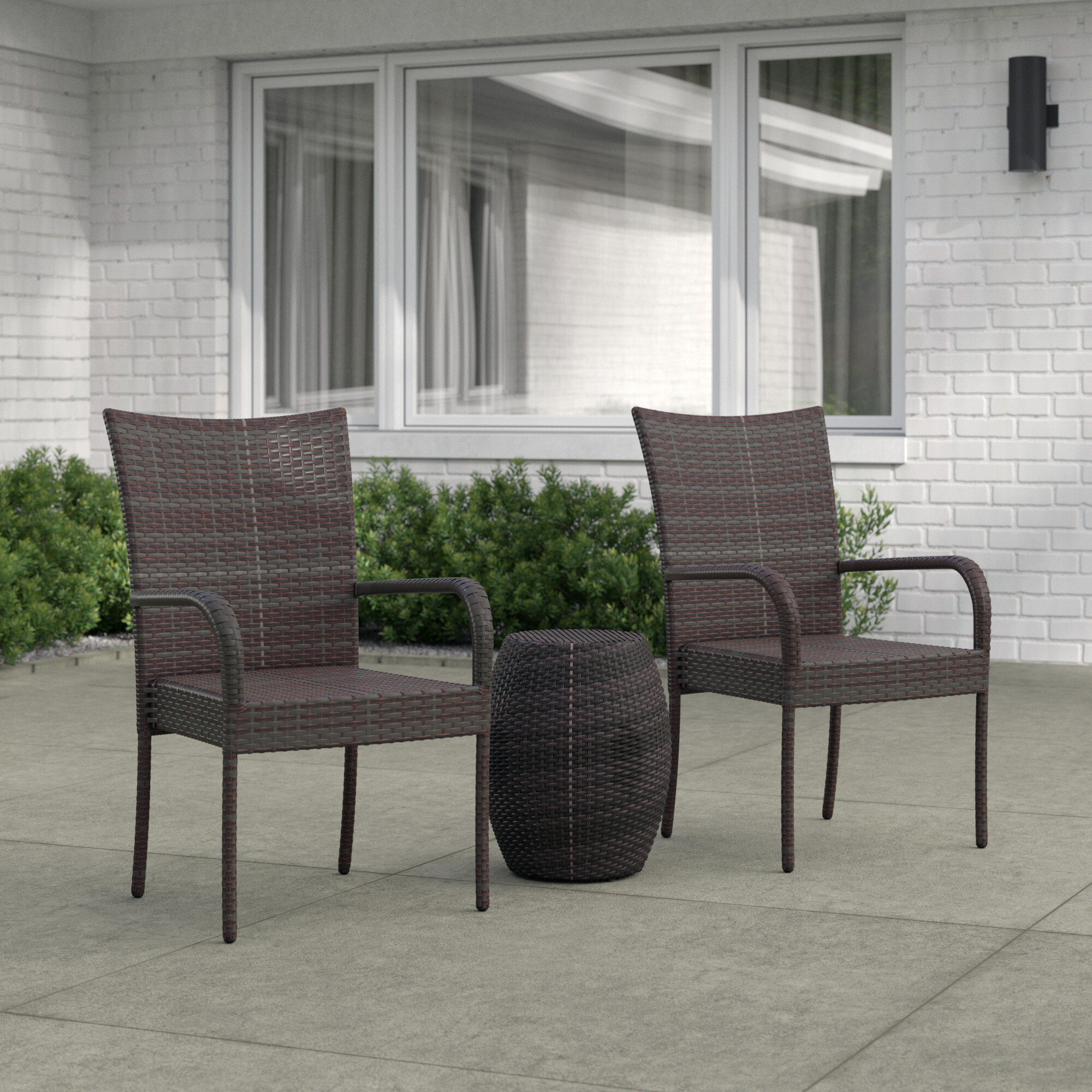 Winston Porter Amarye 2 - Person Outdoor Seating Group & Reviews | Wayfair