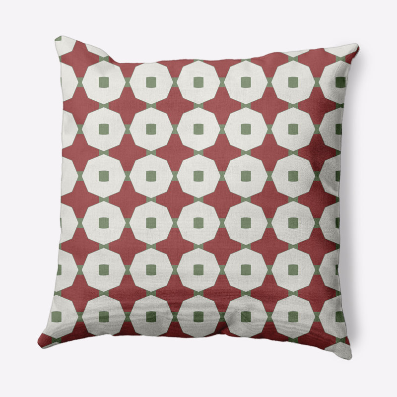 Coussin décoratif Up, Rouge / Vert, 18 po x 18 po
