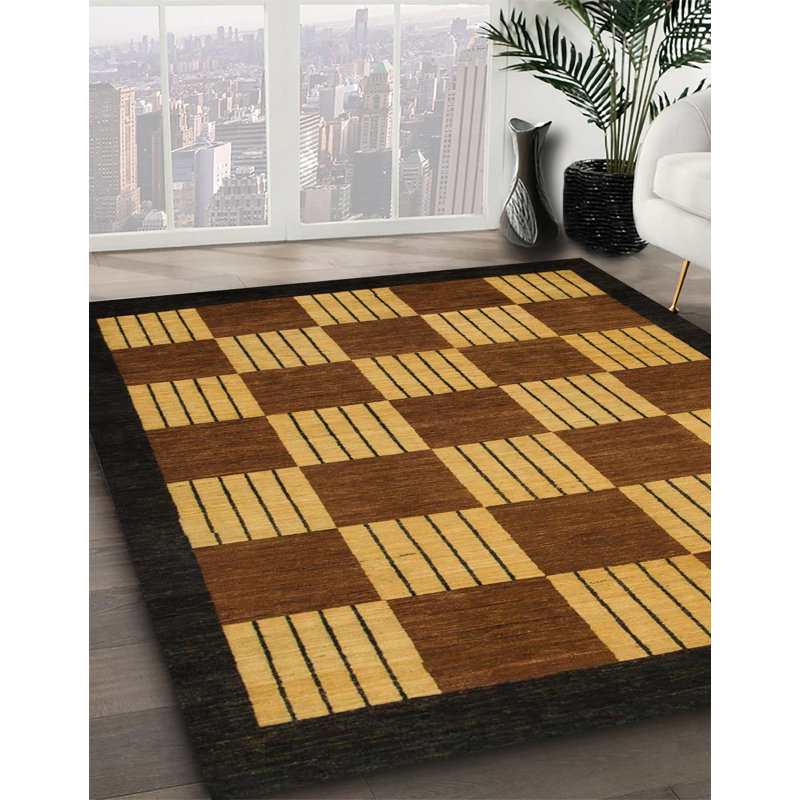 Tapis 100% abstrait 1531 lavable à la machine, Rectangle 8 pi x 12 pi