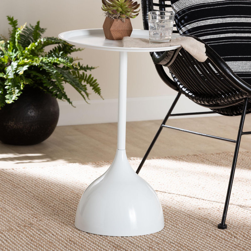 Table d'appoint Baxton Studio Webb, Blanc