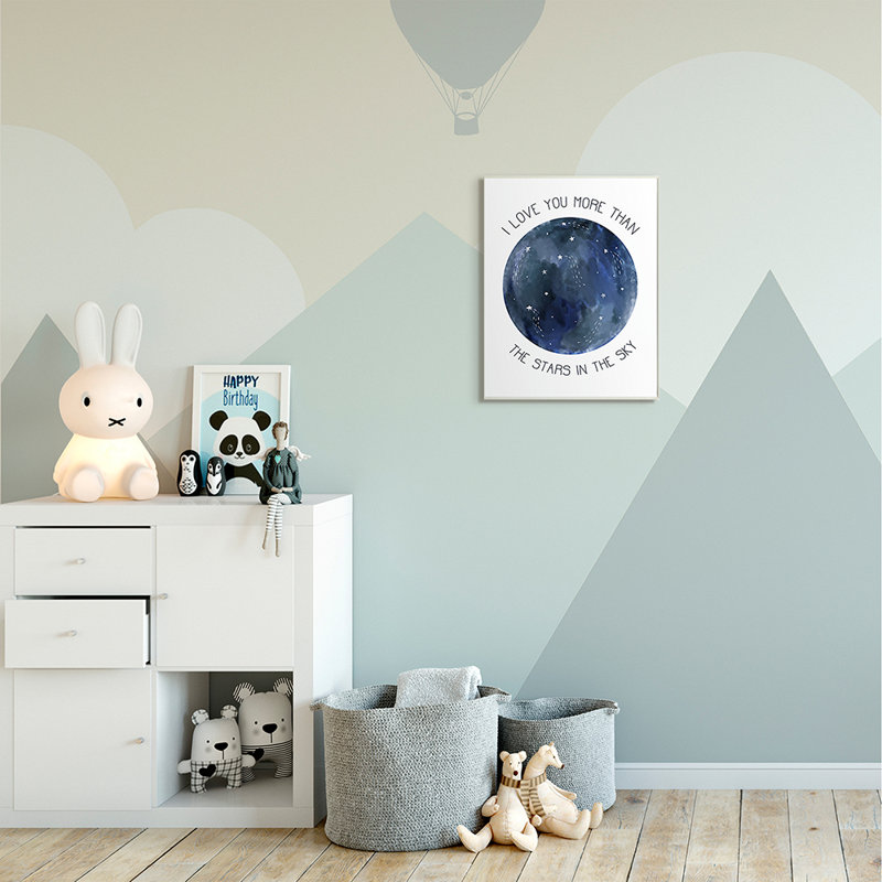 Plus que les étoiles, phrase romantique, ciel nocturne par Daphne Polselli - impression d'art graphique, Plaque murale