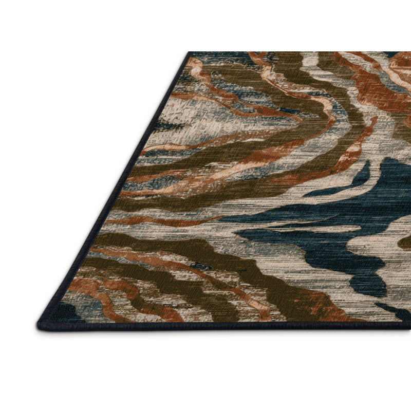 Tapis brun lavable à la machine, Rectangle 2 pi x 3 pi