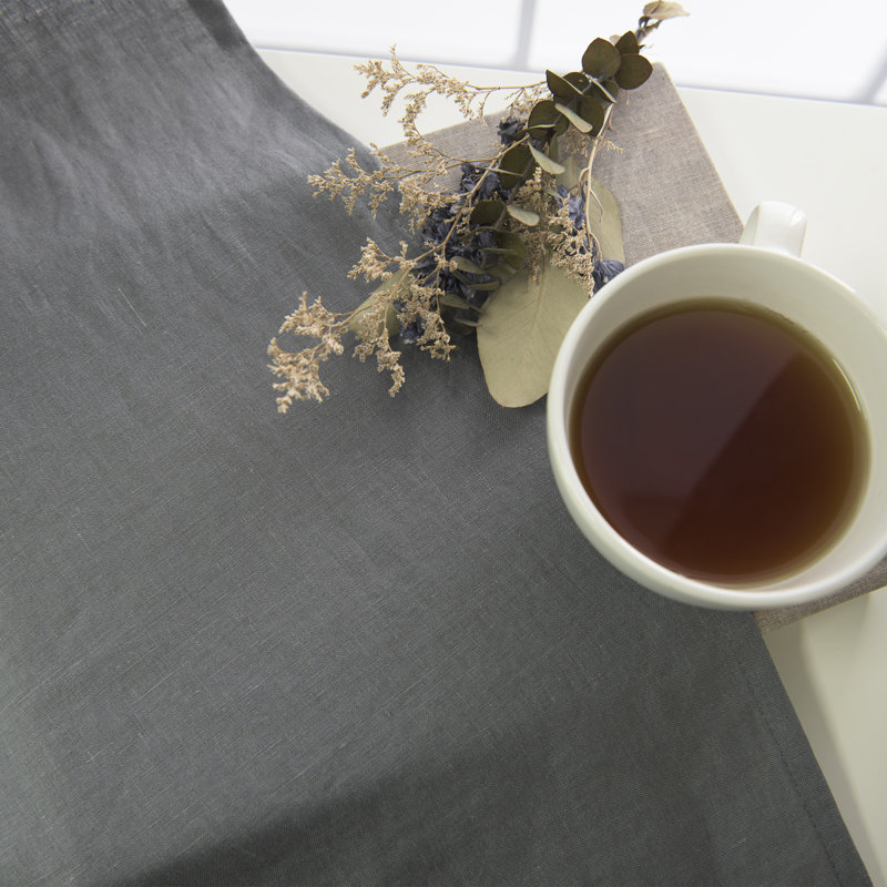 Abelia Semi Sheer Curtain, Dark Gray