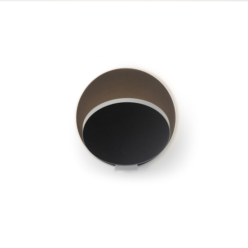Plafonnier encastré à DEL 1 lumière Gravy, Argent / noir métallique