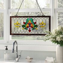 Stained Glass Window Panel burst of Color 24 X 36 -  Canada