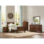 Mobilier de chambre à coucher en cerisier brun - lit simple, lit traditionnel de style classique, couleur, délice-1824415313-1824415326