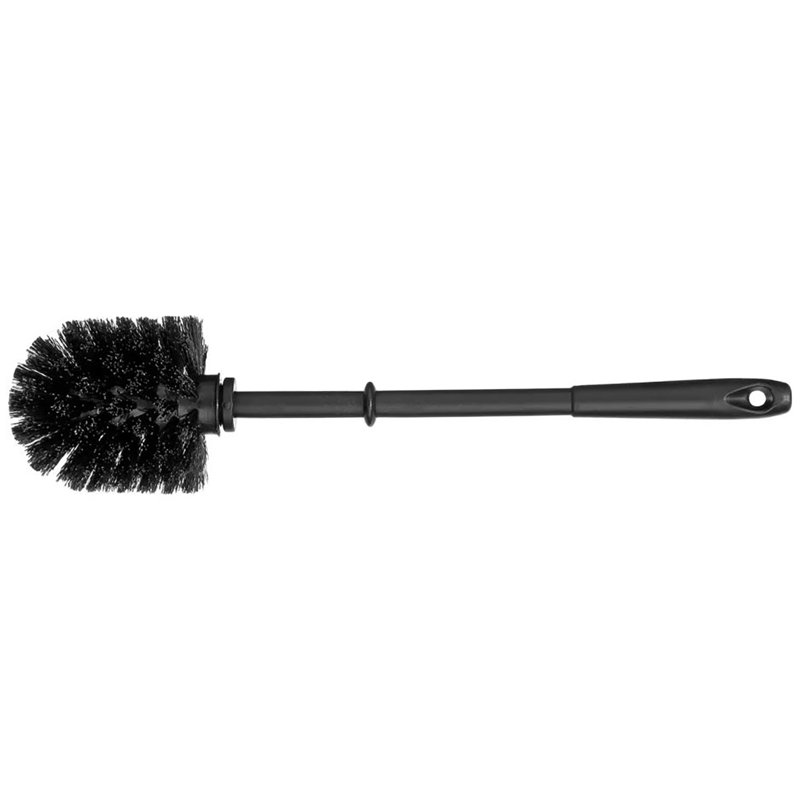 15" Long - Grey Plastic Toilet Bowl Brush With Holder