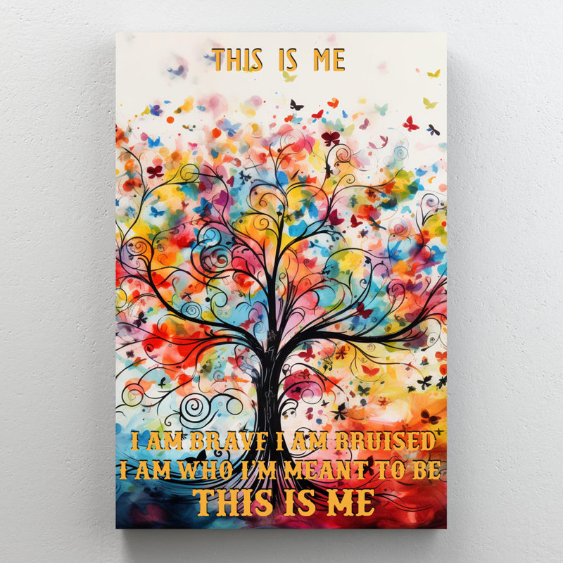 This Is Me - 1 pièce, reproduction d'art graphique sur toile tendue, H 36 po x l 24 po x P 1,25 po
