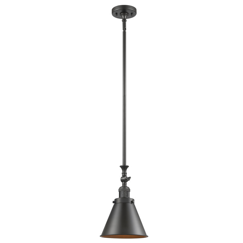 Luminaire suspendu conique à 1 lumière Donovan, Bronze huilé, Bronze huilé