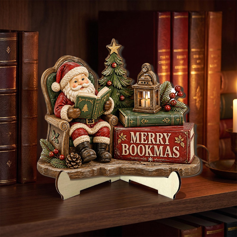 Décoration de table de Noël en bois plat 2D