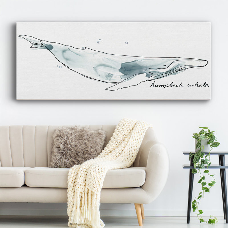 Baleine II sur toile, H 20 po x l 50 po x P 1,5 po