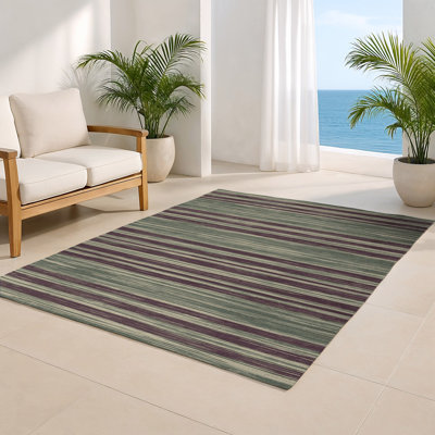 Tapis intérieur / extérieur brun HorizontalStripes