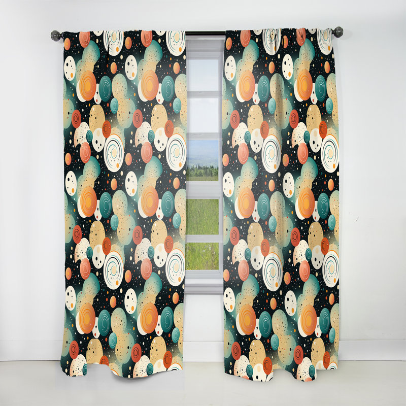 Cosmic Simplicity - Rideau moderne - Velours obscurcissant - 1 panneau, L 52 po x L 95 po