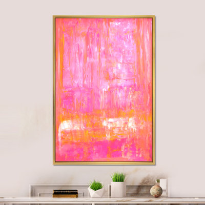 Bobetta " Pink And Orange Abstract Art V " Acrylic Print