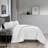 Pointehaven White Velvet Oversized Chevron Quilt Set, King/California King-117333995-117333993
