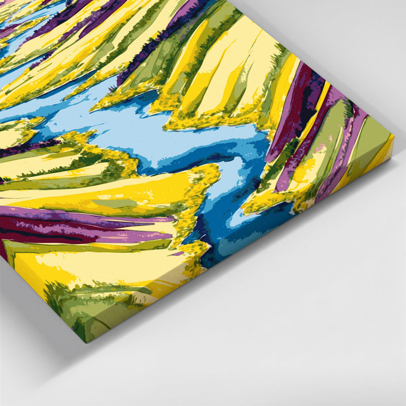 «Watercolor Landscape» 96, art mural sur toile brune, H 12 po x l 12 po