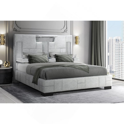 YARIS GREY QUEEN BED