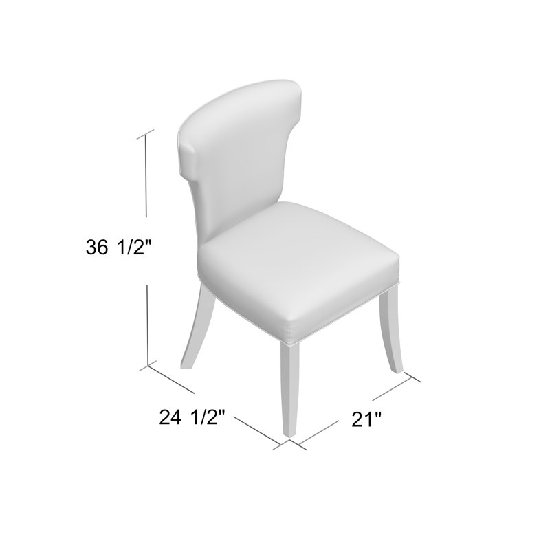 Carlin Upholstered Wingback Side Chair, Bark (8789 06), Espresso