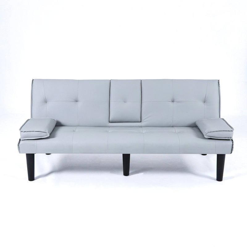 67 - Inch Multi Functional Bed In Gray, Foldable And Cup Holder For Leisure Moments One Click Switch Entertainment Various Spaces