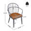 Chaise d'intérieur rembourrée avec pieds en métal (ensemble de 2), brun