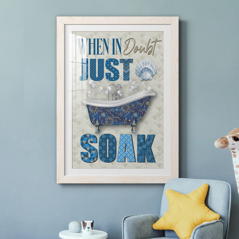 Just Soak - impression encadrée, Cadre blanc, H 37,5 po x l 27,5 po x P 1,5 po