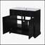Solid Wood Frame Bathroom Storage Cabinet-589570655