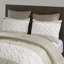 Ensemble d'édredon en coton 3 pièces avec grand capitonnage en chenille taupe-121771398-121771399