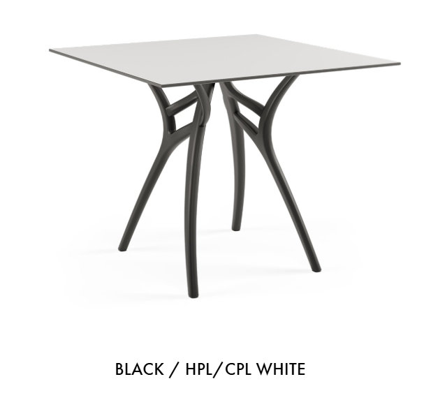 Tilia Ivy-L 90cm Square Table , White