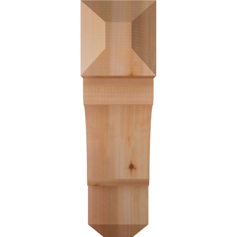 H Support en bois / corbeau, Western Red Cedar (Smooth), H 22 po x l 5,5 po x P 22 po