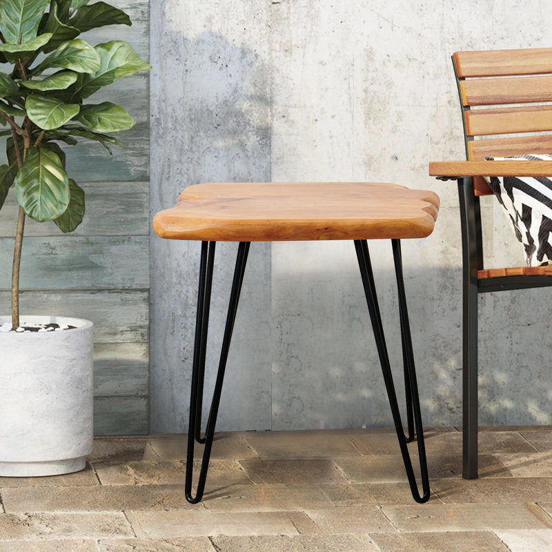 Cerys Solid Wood Top End Table