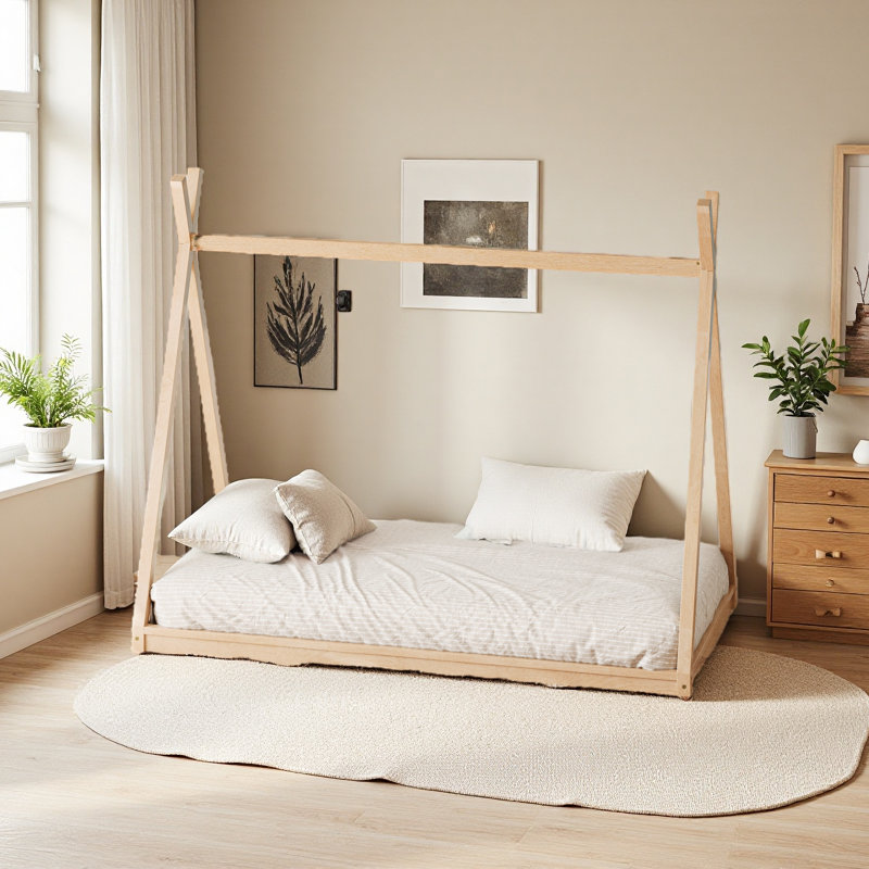 Lit maison Montessori, Naturel