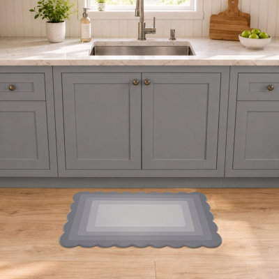 Grayson Anti-Fatigue Non-Skid Scalloped Edge Kitchen Mat