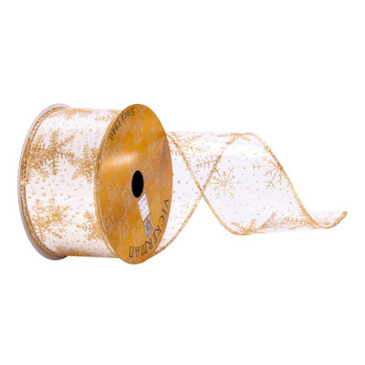 Ruban de flocon de neige en PVC transparent 2,5 po x 10 verges Vickerman