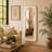 Wood Wavy Room Floor Mirror-902963899